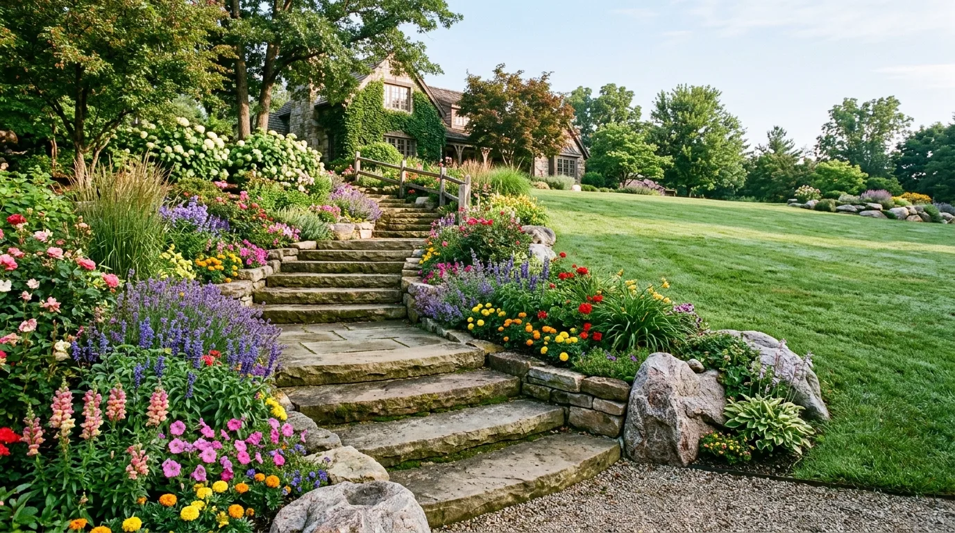Open Lawn Section on a Managed Slope